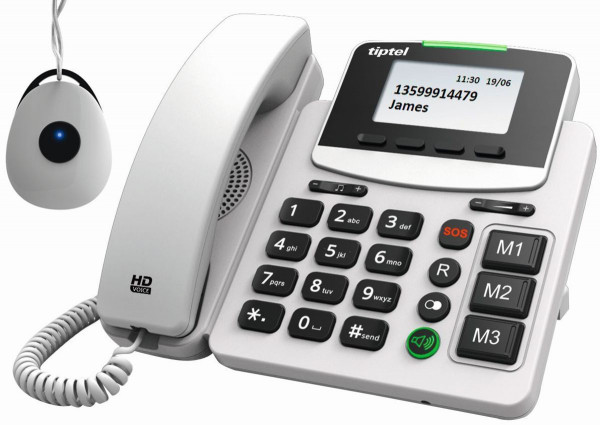 Tiptel 1083242 IP Telefon 3220 XLR in grau schnurgebunden mit Freisprechfunktion
