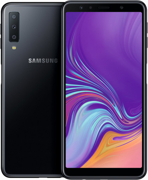 Samsung A750FN Galaxy A7 2018 schwarz 64GB LTE Android Smartphone GPS 6" 24 MPX