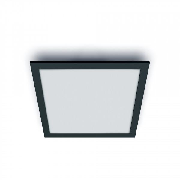 WiZ Panel Deckenleuchte Quadratisch 36W WLAN Schwarz 3400lm 6500K Dimmbar