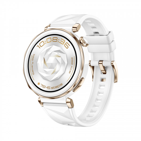 Huawei Watch GT5 Pro 42mm Smartwatch white Android iOS NFC Touch 1.32" 4GB OLED