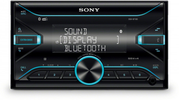 SONY 2-DIN Autoradio DSXB710KIT Bluetooth schwarz DAB FM/UKW Tastenbeleuchtung
