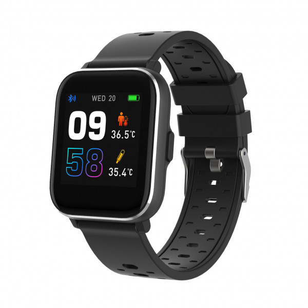 Denver SW-164 Schwarz Bluetooth Smartwatch iOS Android 1,4" IPS-LCD Touchdisplay