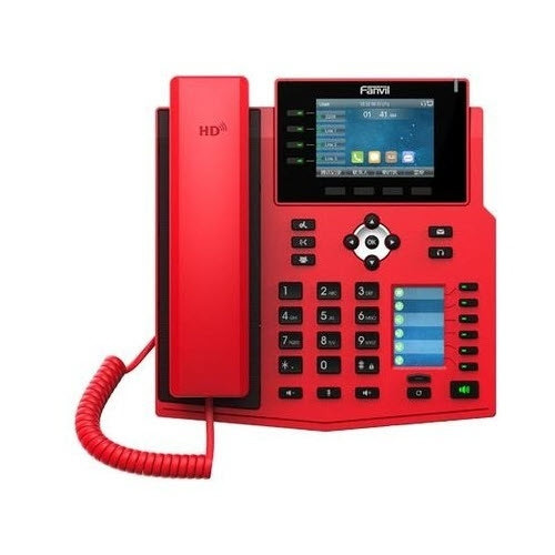 Fanvil IP Telefon X5U-R Rot Festnetztelefon schnurgebunden LCD-Display Bluetooth
