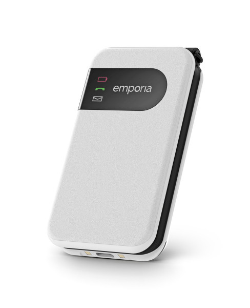 Emporia SIMPLICITYglam Weiß 64MB Smartphone mit Klappfunktion 2,8 Zoll
