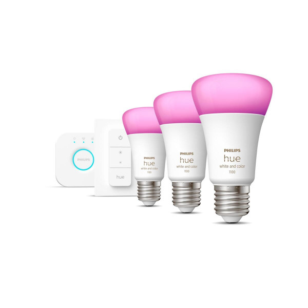 Philips Hue Weiße & Farbige Ambiente E27 LED Leuchtmittel 3er Starterset 75W