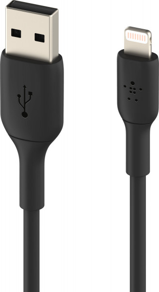 Ladekabel Apple Lightning schwarz 2m Belkin Lade/Sync Kabel PVC mfi zertifiziert