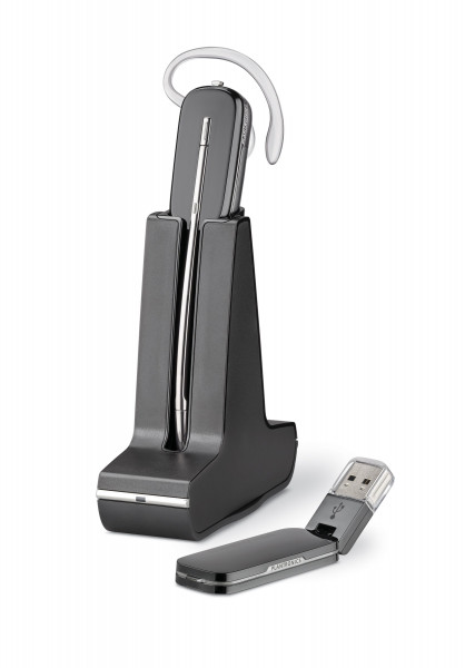 Plantronics Savi W440 Business Headset System USB Monophon schnurlos silber