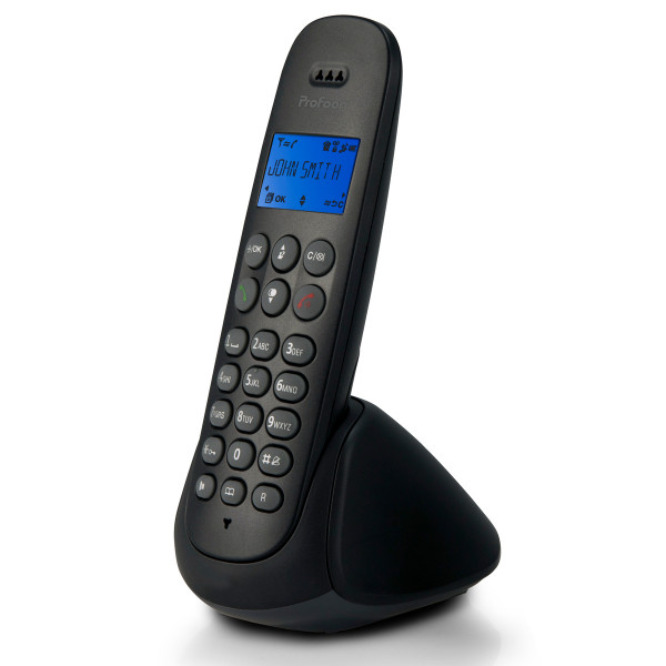 Profoon PDX-300 Schwarz DECT Telefon schnurlos LCD Display GAP-kompatibel