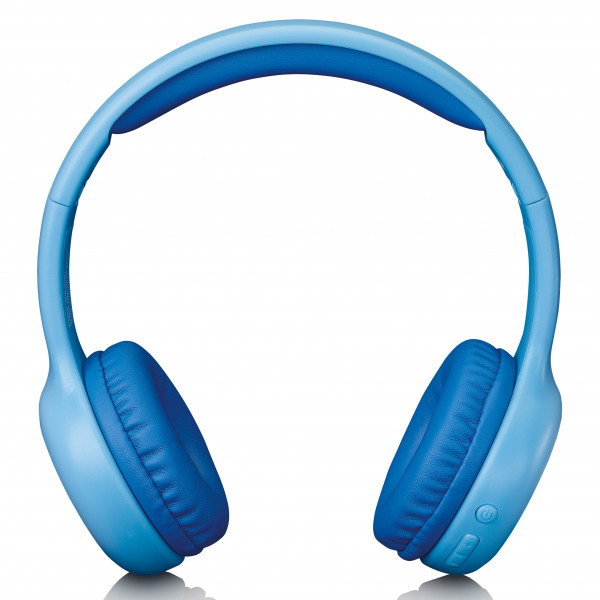 LENCO HPB-110BU Kinder Bluetooth Kopfhörer blau Freisprechfunktion mit Stickern