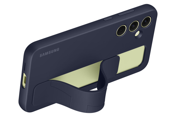 Samsung Standing Grip Case Galaxy A55 Dunkelblau Griff Schutzhülle Back-Cover