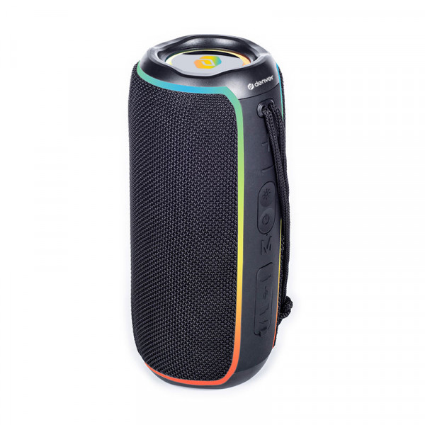 Denver Bluetooth Lautsprecher BTV-222NRB Musikbox kabellos LED-Licht AUX USB 20W