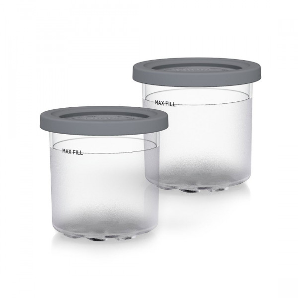 Ninja Dessert-Behälter Becher mit Deckel 2er Set für Creami Eismaschine NC300EU