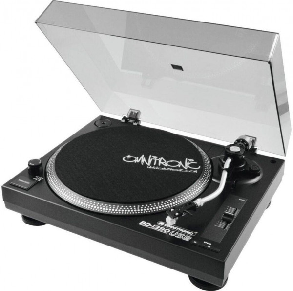 Omnitronic BD-1390 DJ-Plattenspieler mit Riemenantrieb Schwarz Wiedergabegerät