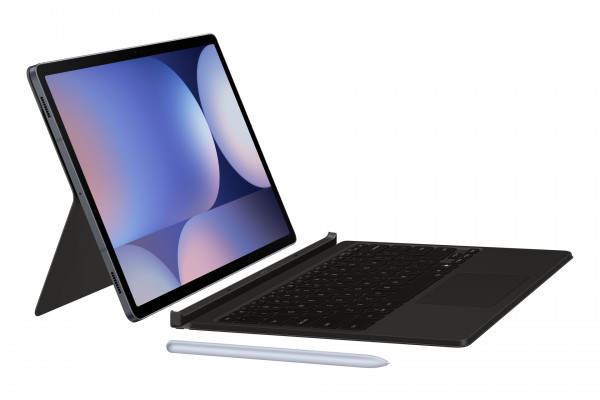 Samsung Book Cover Keyboard für Tab S10+/S9+/S9 FE+ Schwarz QWERTZ Tastatur POGO