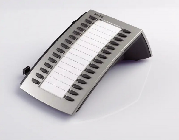 AGFEO Tastenmodul STE40 silber Systemtelefon Erweiterung Telefonanlage 30 Tasten