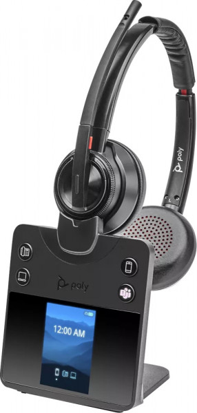 Poly DECT Headset Savi 8420 Office binaural Teams Schwarz Bluetooth Basisstation