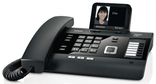 Gigaset DL500A schwarz mit AB schnurgebundene Basisstation