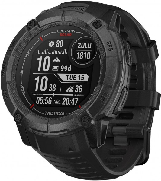 Garmin Instinct 2X Solar Tactical Edition Smartwatch Schwarz 50mm 64MB 1.1"MIP