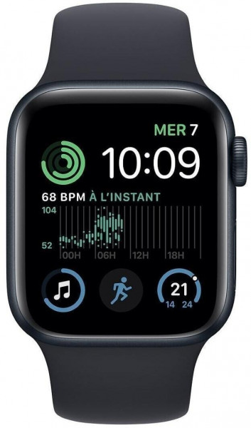 Apple Watch SE 2022 Schwarz Alu 32GB 44mm WatchOS OLED GPS eSIM4G WLAN Bluetooth