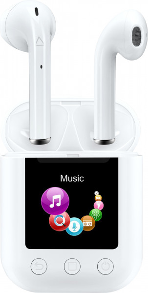 Denver TWM-850 Earbuds MP3-Player weiß 1,3" ISP Bluetooth Kopfhörer Wireless