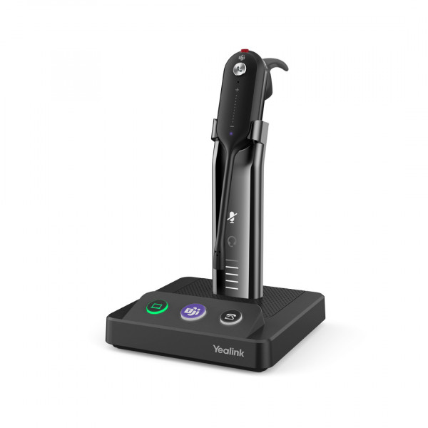 Yealink H63 Schwarz DECT Headset mit Basis Microsoft Teams Ohrhaken Kopfbügel