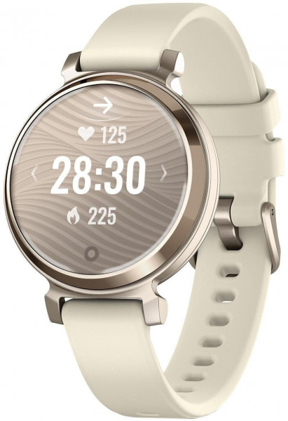 Garmin Lily 2 Cremegold Aluminium mit Silikon-Armband Beige 35.4mm Bluetooth LCD