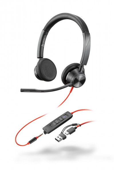 Poly Headset Blackwire C3325-M Stereo USB-C/A kabelgebunden On-Ear Überkopf DSP