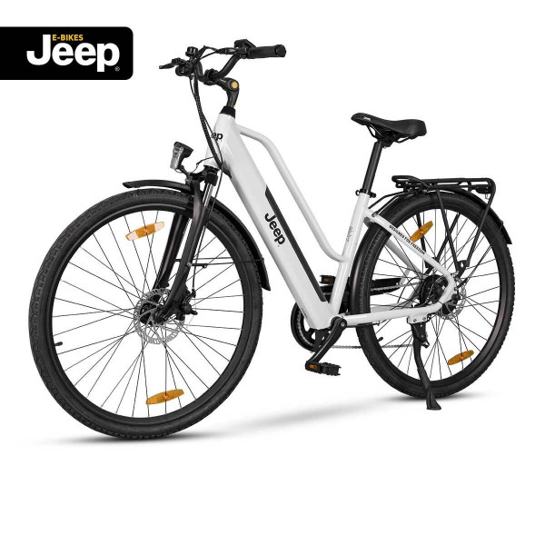 Jeep Trekking E Bike TLR 7011 Elektrorad Shimano Alurahmen 28" 7 Gang 250W Weiß