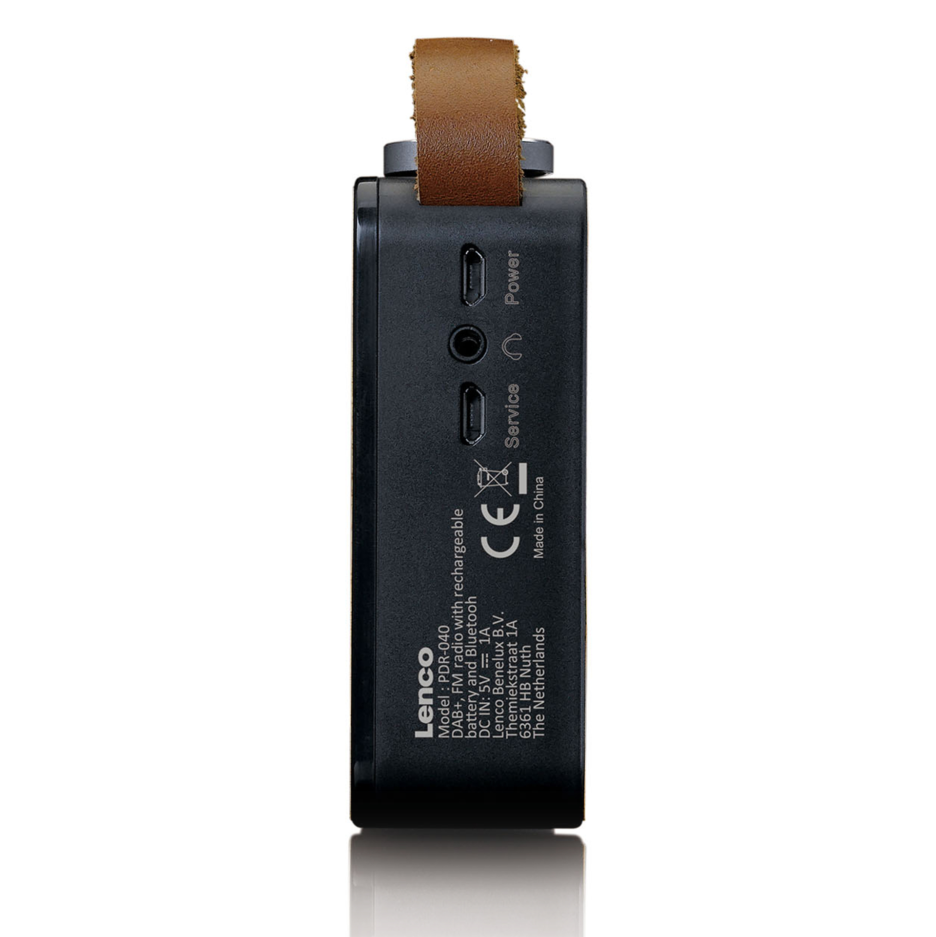 LENCO tragbares DAB+/ FM Radio schwarz aus echtem Bambus 3 Watt Bluetooth  5.0 