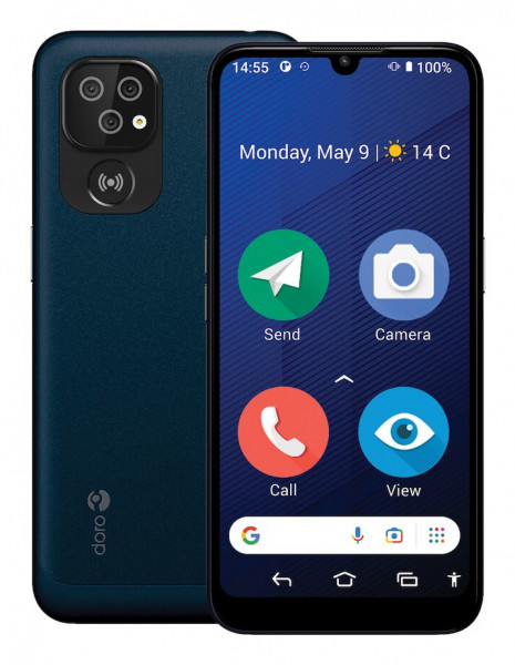 Doro 8200 4G LTE Smartphone Schwarz 64GB 4GB USB-C 6.1" Android NFC Triple-Cam