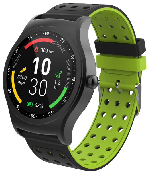 Denver Smartwatch SW-450 Schwarz Sportuhr Fitnesstracker Herzfrequenzsensor BT