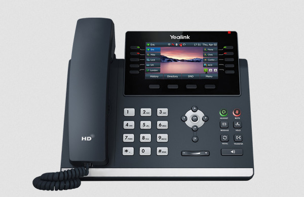 Yealink SIP-T46U Schwarz Business IP-Telefon 4,3"LCD-TFT PoE HD-Audio USB LAN