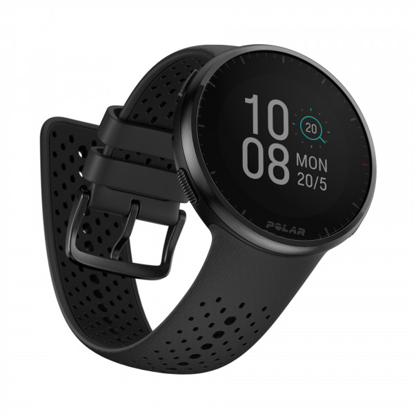 POLAR PACER BLACK/ BLACK S-L Smartwatch GPS Android iOS 32MB Touchscreen 1.2"