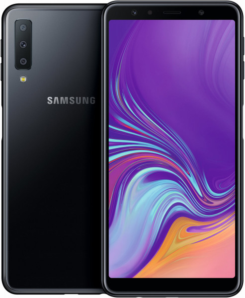 Samsung A750F Galaxy A7 2018 DualSim schwarz 64GB LTE Android Smartphone 6" 24MP