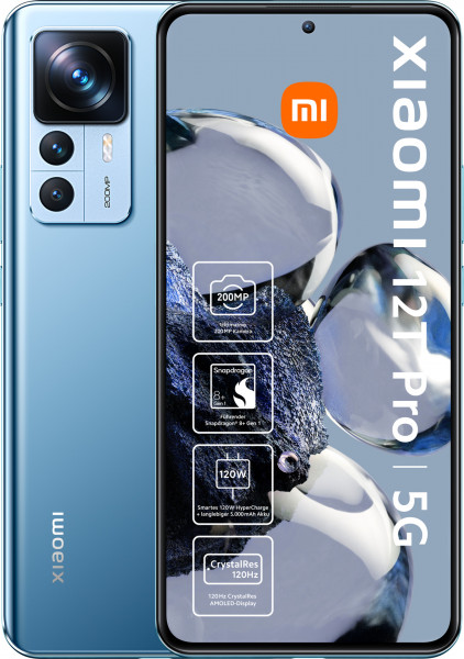 Xiaomi 12T Pro 256GB Blau 5G Android Smartphone 6,67" OLED 200MP 8GB RAM DS eSIM