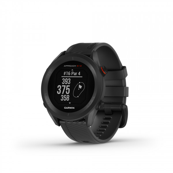 Garmin Approach S12 Schwarz Silikon Smartwatch Golfuhr 1,3" MIP GPS Golf 5ATM