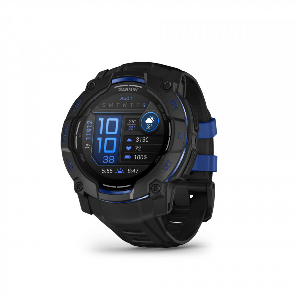 Garmin Instinct 3 AMOLED 50mm SUPERNOVA Edition schwarz blau Fitness Tracker