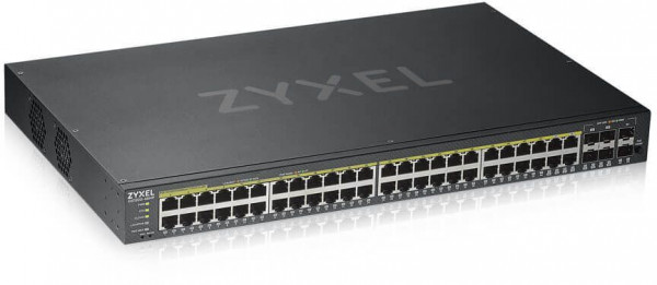 GS1920-48HPv2 52 Port Smart Managed Gigabit Switch 44x PoE+/ Schwarz LED KMU MTU