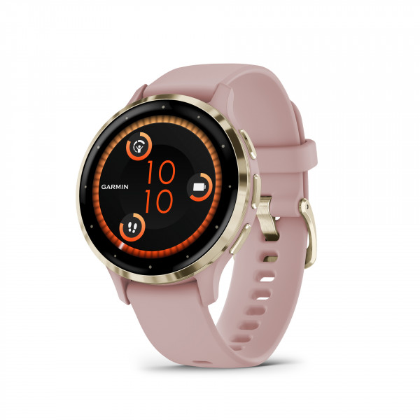 Garmin VENU 3S Dust Rose Gold Smartwatch Fitnesstracker OLED 10 Tage Laufzeit