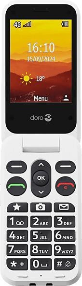Doro Leva L30 Graphit/Weiß Klapphandy Ladestation LTE 2 MP Kamera IP54 USB
