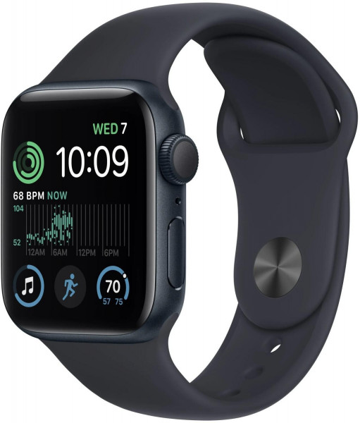 Apple Watch SE 2022 GPS 40mm midnight Alu Sport Schwarz 32GB OLED WLAN Bluetooth