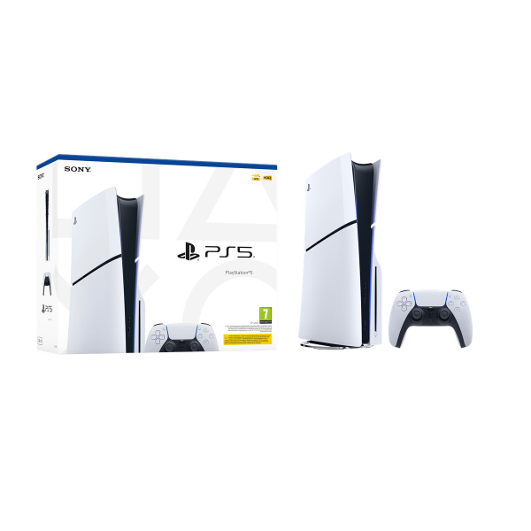 Sony PlayStation 5 Slim Weiß Spielekonsole 1 TB SSD Controller 4K-Gaming 120 fps