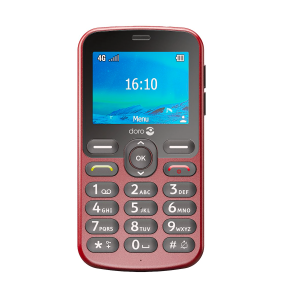 Doro 1880 Rot LTE Mobiltelefon Senioren 17 MB Ladeschale USB-C Notruf Kamera
