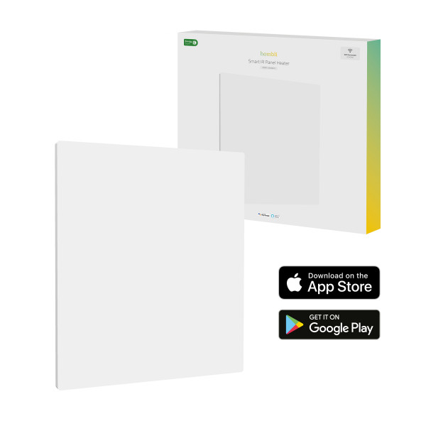 Hombli Smartes Infrarot Heizpanel 2024 Weiß 350 W Wand & Boden WiFi Appsteuerung