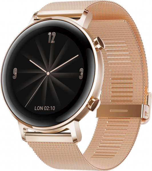 Huawei Watch GT 2 42mm Diana B19B Gold Sportuhr Smartwatch elegant GPS Fitness