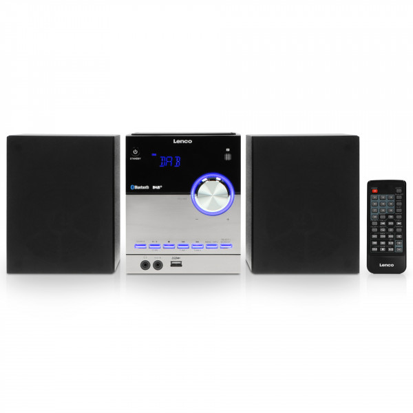 LENCO Micro Set DAB+ FM Radio CD-Player Bluetooth USB Stereoanlage Lautsprecher