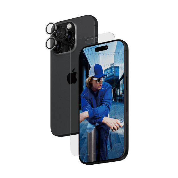 PanzerGlass 2-in-1 Bundle iPhone 16 Pro Kameraschutz und Displayschutz