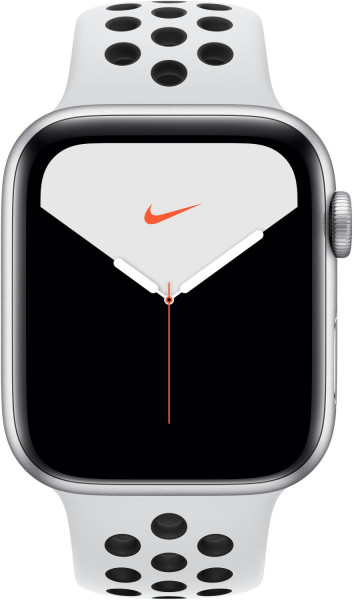 Apple Watch 5 NIKE+ Silber 44mm Sport platinum/schw GPS iOS Smartwatch Fitness