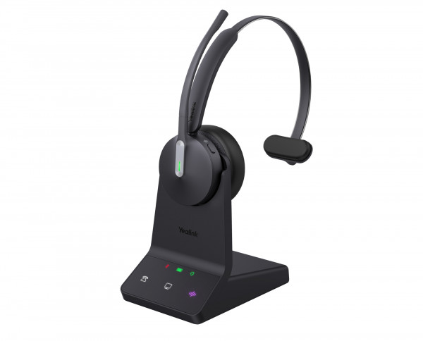 Yealink Headset WH64 Mono UC Bluetooth kabellos schwarz On-Ear Überkopf DECT