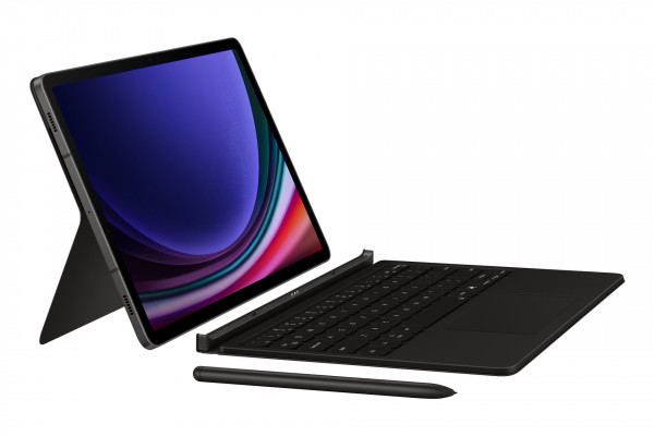 Samsung Book Cover Keyboard Schwarz Tastatur QWERTZ Hülle Tastaturbeleuchtung
